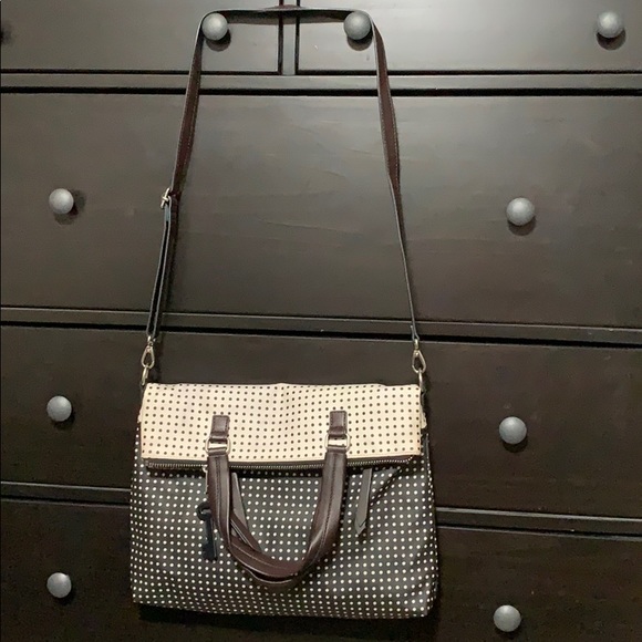 Fossil Canvas Crossbody Bag Polkadot - Picture 2 of 11